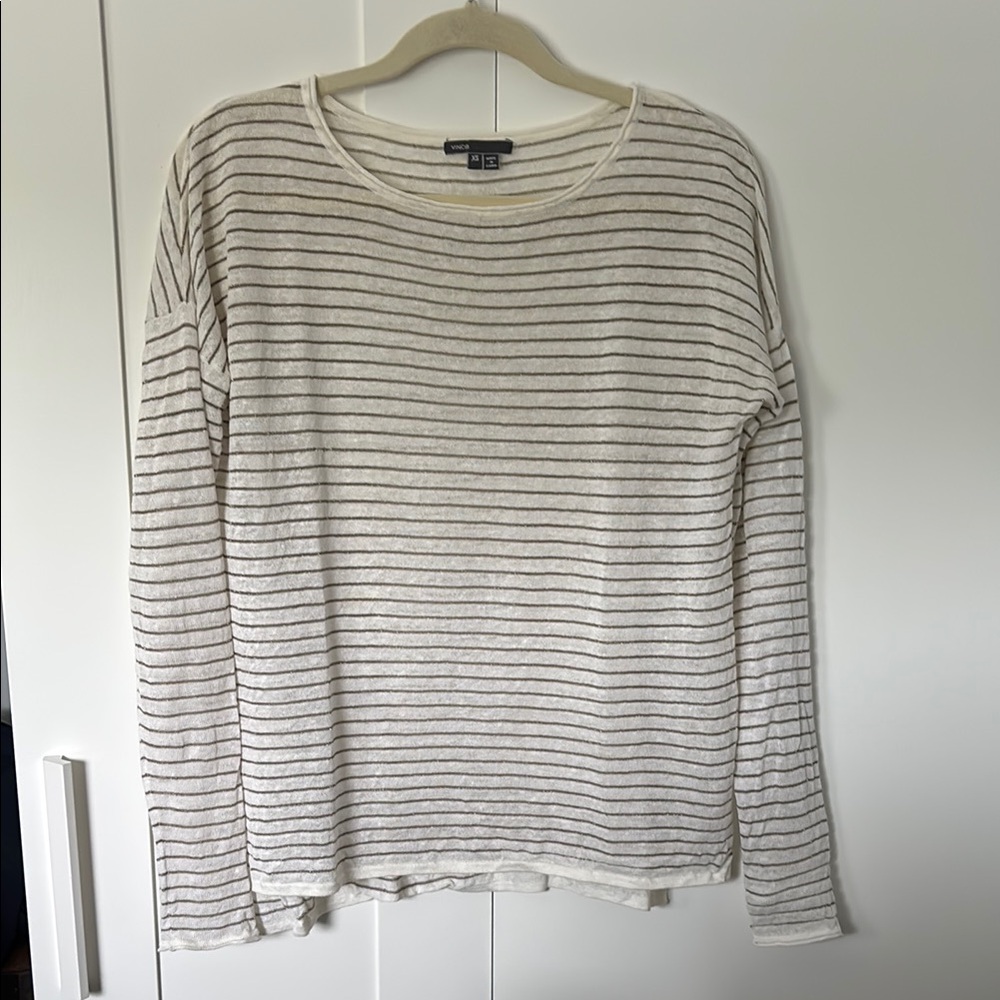 Vince Light Weight Linen-blend Sweater